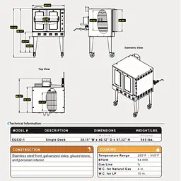 Convection Oven SERV-WARE SGCO-1 - Master