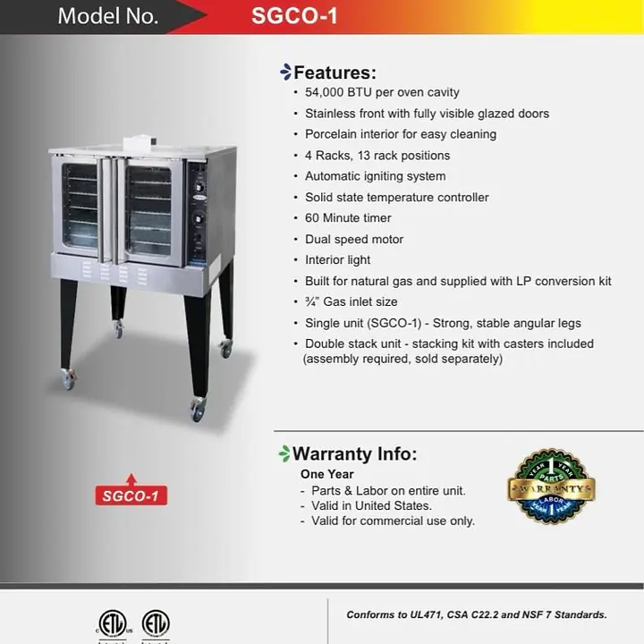 Convection Oven SERV-WARE SGCO-1 - Master