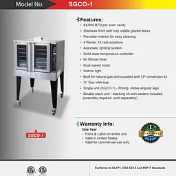 Convection Oven SERV-WARE SGCO-1 - Master