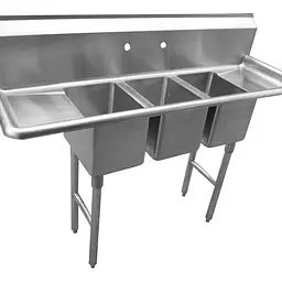 3 Bowl Compact Sink SERV-WARE - Master