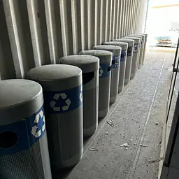 Metal Recycle Trash Bin Receptacles - Master