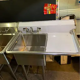 Stainless Steel Sink with RightSide Drainboard NEW - Master