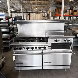Six Burner Griddle Range Stove AMERICAN RANGE - Master