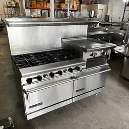Six Burner Griddle Range Stove AMERICAN RANGE - Master