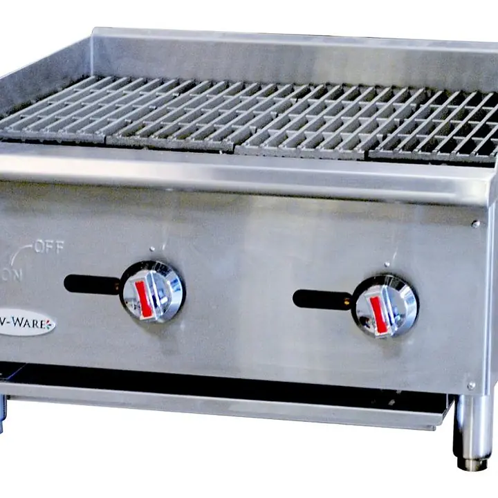 2 Burner Charbroiler 24” SERV-WARE SCBS-24 - Master