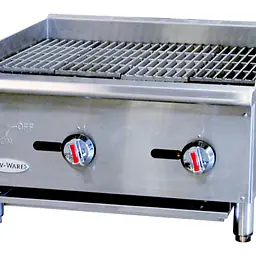 2 Burner Charbroiler 24” SERV-WARE SCBS-24 - Master