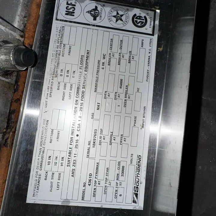 Six Burner Range Stove SOUTHBEND - Master