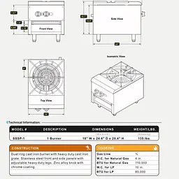 Stock Pot SERV-WARE SSSP-1 - Master