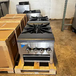 2 Burner Stock Pot SERV-WARE SSSP-2 - Master