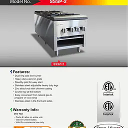 2 Burner Stock Pot SERV-WARE SSSP-2 - Master