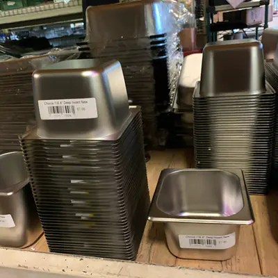 Stainless Steel Insert Pan 1/6 4" NEW primary image