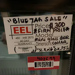 Vendo Single Glass Door Refrigerator  - Master