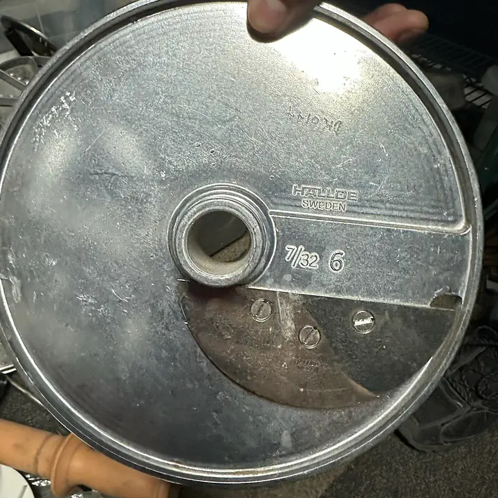 Hallde Genuine Slicer Plate, 6MM 7/32 for FP100 Commercial Food Processor - Master