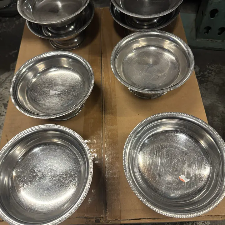 Lot Of 8 Vollrath Stainless Steel Sherbet Dish Used - Master