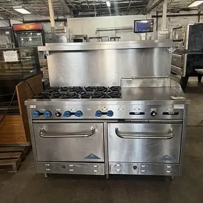 Prince Castle 6 Burner griddle with two Ovens Natural Gas primary image