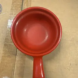 Souplantation Red Or Beige Soup Bowls with Handle, Set of 24 Used - Master