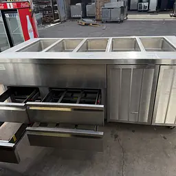 DELFIELD Hot Food Serving Table with Refrigerated Chef Base  18MC60P - Master