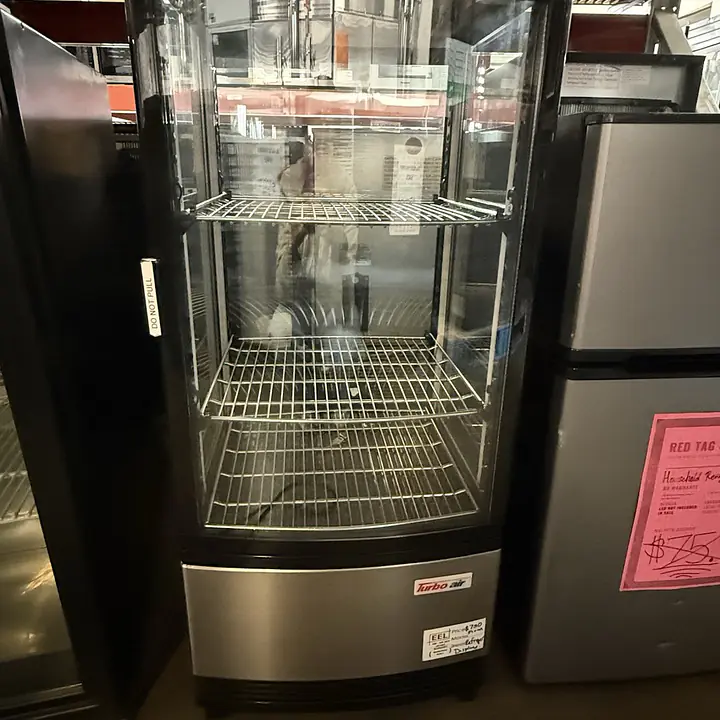 Turbo Air CRT-77-1R-N 17 Diamond Show Case Glass Sided Countertop Refrigerator - Master
