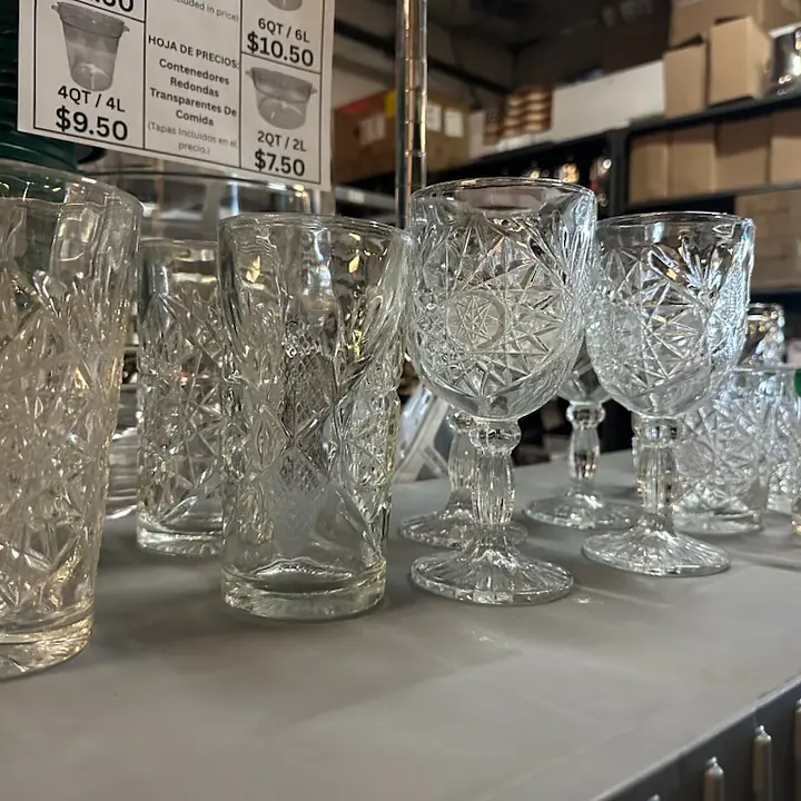 Libbey STAR OF DAVID Hobstar Goblets Glasses  12 Piece Set - Master