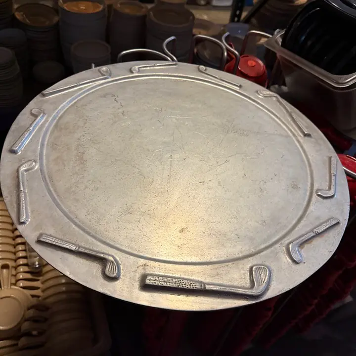 Vintage Golf  Party Aluminum Serving Platter Tray Plate 19 1/2" - Master