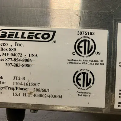BELLECO JT2-B  CONVEYOR TOASTER  primary image