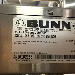 Bunn Soft Heat Stand  - Master
