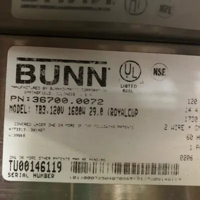BUNN TB3 Ice Tea Brewer  secondary image