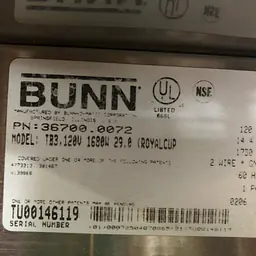 BUNN TB3 Ice Tea Brewer  - Master