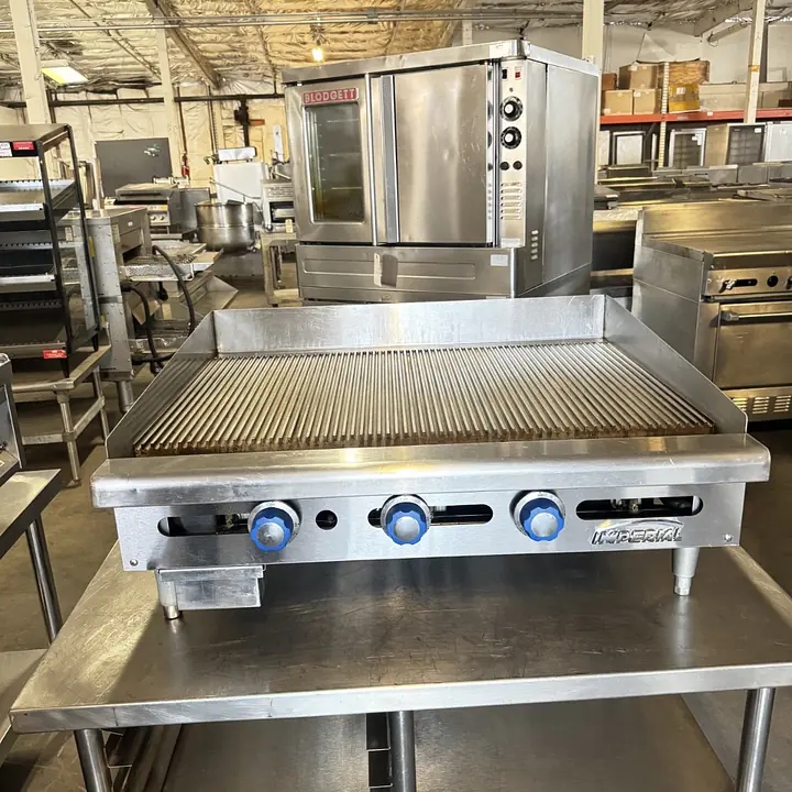 IMPERIAL IGG-36 COUNTERTOP GROOVED GRIDDLE, 36", NATURAL GAS - Master