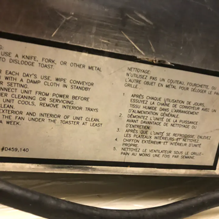 Conveyor Toaster  - Master