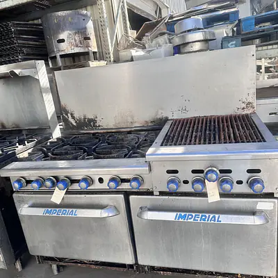 Imperial 6 Burner , Charbroiler and two Ovens Natural Gas primary image