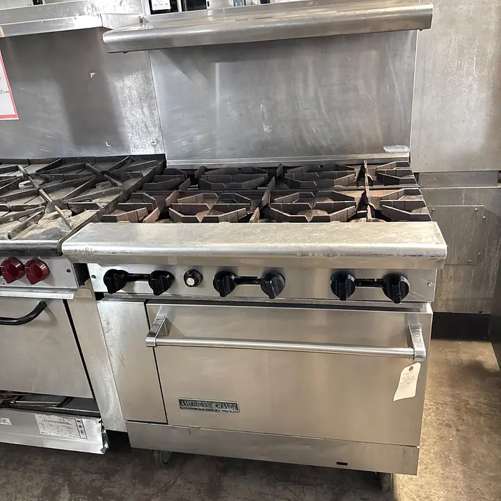 American Range 6 Burner with Oven Natural Gas - Master