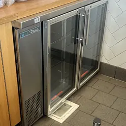 True 48" Bar Refrigerator with Swinging Glass Door Stainless Steel 115V - Master