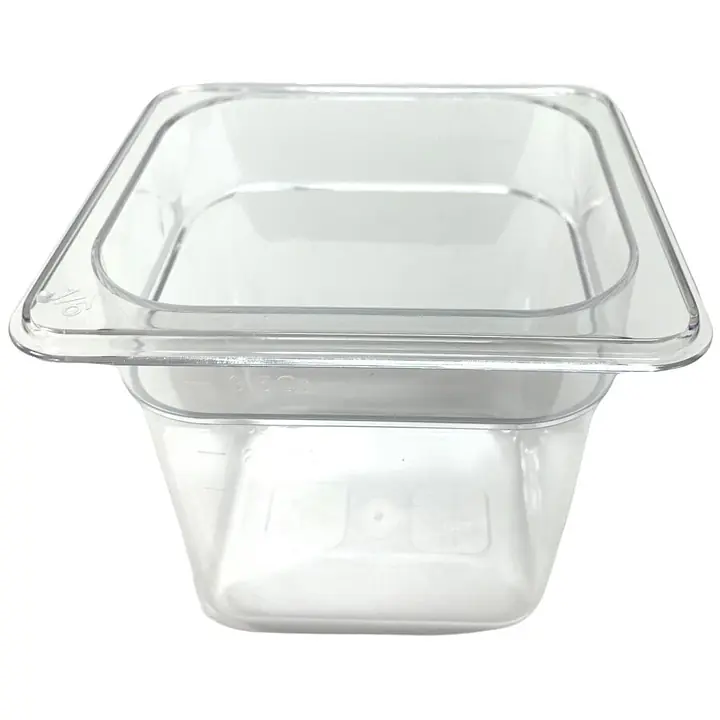NSF Approved Food Pan 1/6 6” Clear - Master