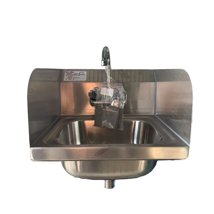 Stainless Steel Wallmount Hand Sink With Splashguards NEW - Master