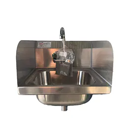 Stainless Steel Wallmount Hand Sink With Splashguards NEW - Master