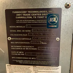 Turbo Chef Oven - Master