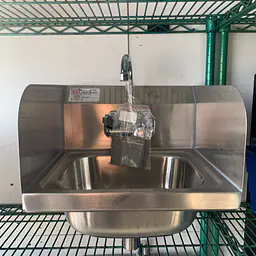 Stainless Steel Wall Mount Hand Sink With Splashguards NEW - Master