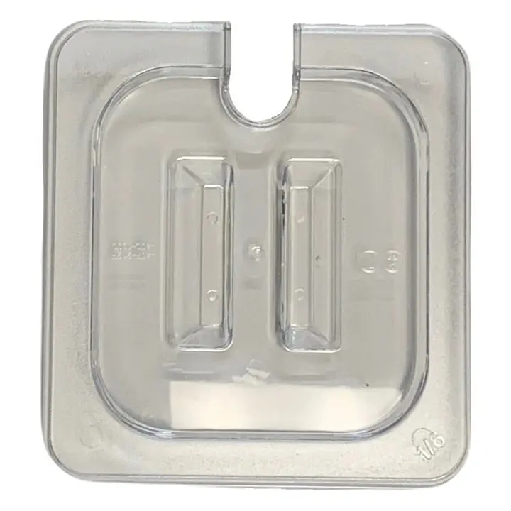 NSF Approved Food Pan Lid 1/6 Clear WITH CUT - Master