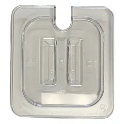 NSF Approved Food Pan Lid 1/6 Clear WITH CUT - Master