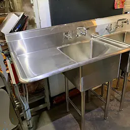 Stainless Steel Sink with LeftSide Drainboard NEW - Master