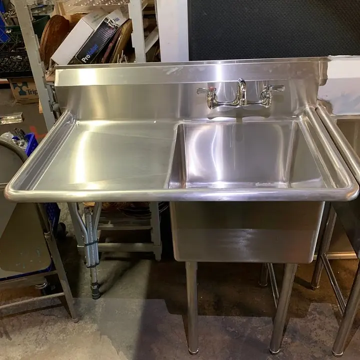 Stainless Steel Sink with LeftSide Drainboard NEW - Master