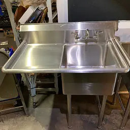 Stainless Steel Sink with LeftSide Drainboard NEW - Master
